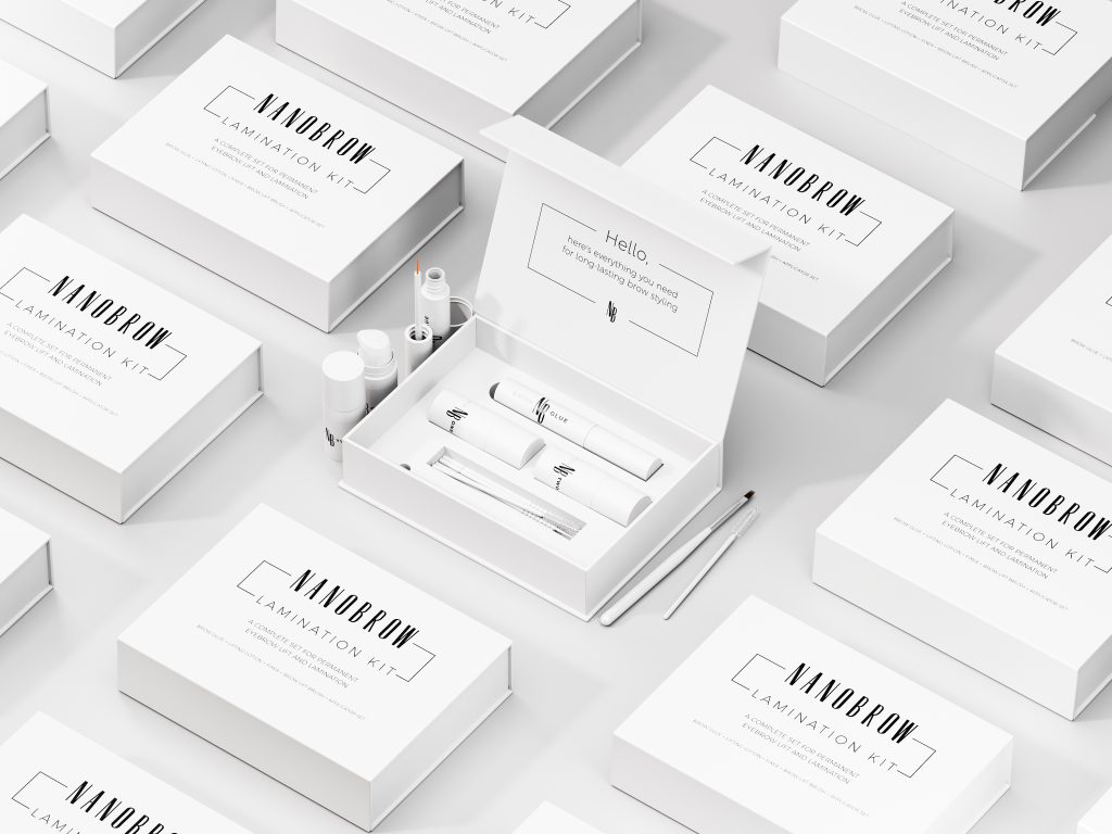 Kit de laminação de sobrancelhas faça você mesma nanobrow